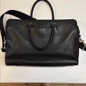 Coach Black Leather Briefcase with Classic Design